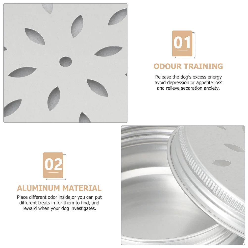 12pcs Dog Scent Training Box Aluminum Snuffle For Dogs Scent Training Container Odor Sniffing Game Mental Stimulation Tool For